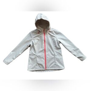 Athletic Works women’s large jacket, soft shell, hooded, off-white